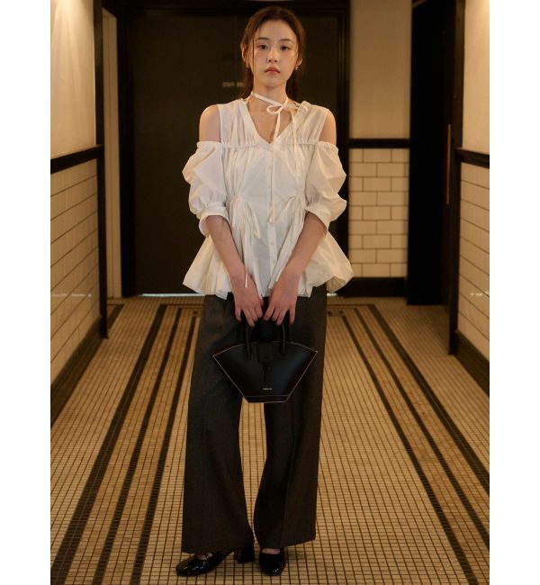 dazzlin「ギャザーバルーンペプラムブラウス」|シャツ・ブラウス|