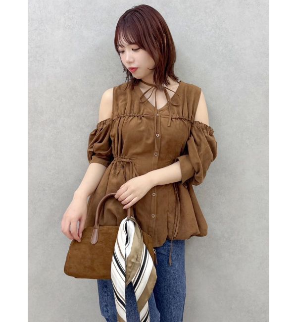 dazzlin「ギャザーバルーンペプラムブラウス」|シャツ・ブラウス|