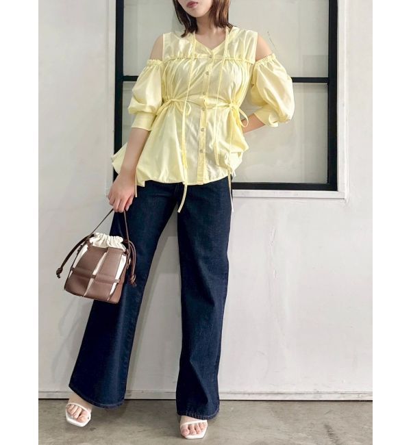 dazzlin「ギャザーバルーンペプラムブラウス」|シャツ・ブラウス|