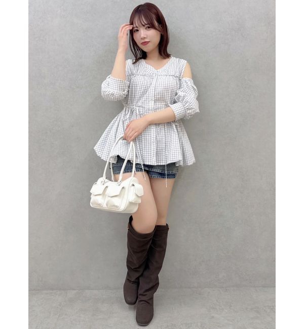 dazzlin「ギャザーバルーンペプラムブラウス」|シャツ・ブラウス|