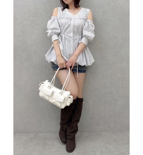 dazzlin「ギャザーバルーンペプラムブラウス」|シャツ・ブラウス|