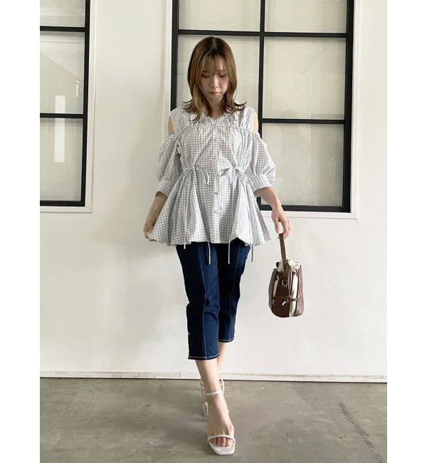 dazzlin「ギャザーバルーンペプラムブラウス」|シャツ・ブラウス|