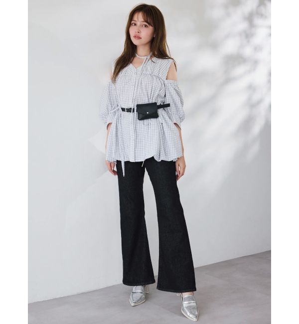 dazzlin「ギャザーバルーンペプラムブラウス」|シャツ・ブラウス|