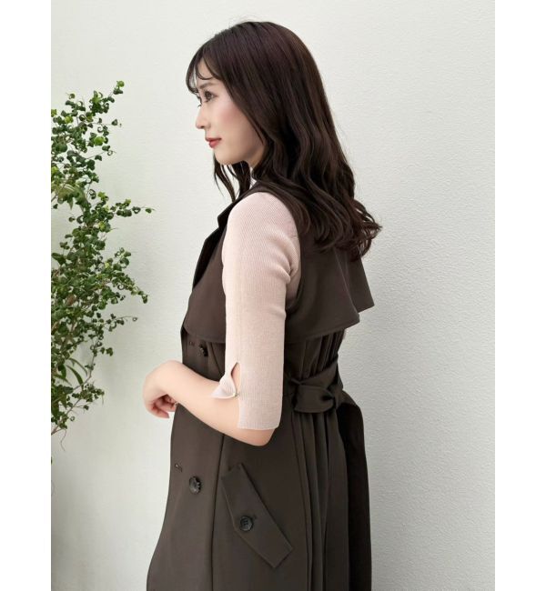 dazzlin「ハーフスリーブレイヤードカーデトップス」|ニット・セーター|