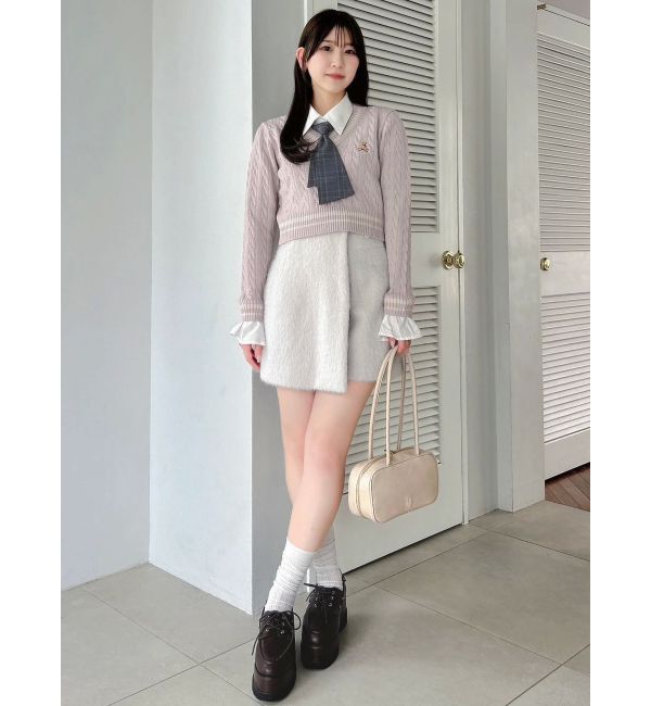 dazzlin「【POLO BCSコラボ/20周年記念復刻！】シャツドッキングケーブルニットトップス」|ニット・セーター|