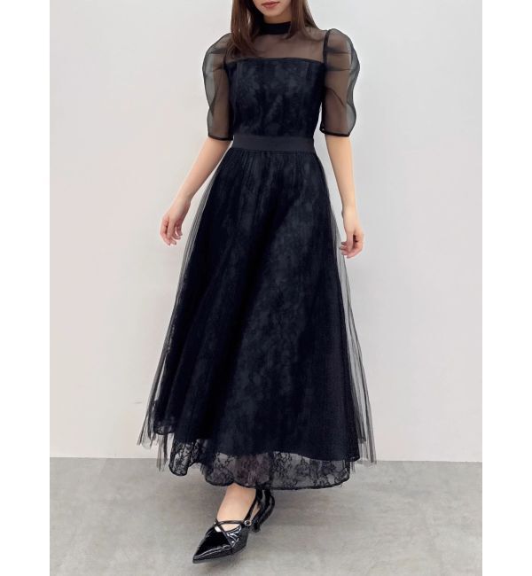 dazzlin「【藤井サチコラボ】チュールレイヤードレースドレス」|ドレス|