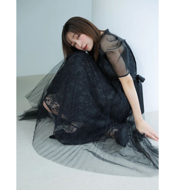 dazzlin「【藤井サチコラボ】チュールレイヤードレースドレス」|ドレス|