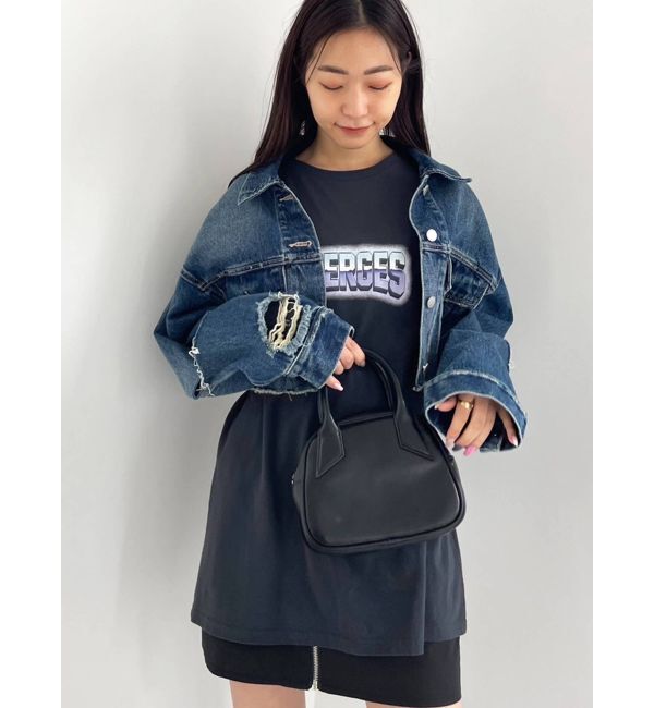 EMODA「スリットスリーブデニムジャケット」|ブルゾン・スタジャン|