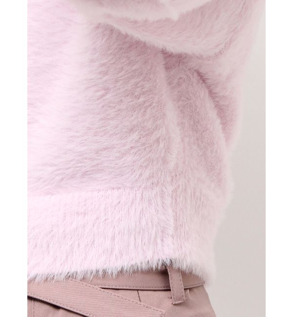 MERCURYDUO「2WAYキーネックミニシャギーコンパクトカーディガン」|カーディガン|