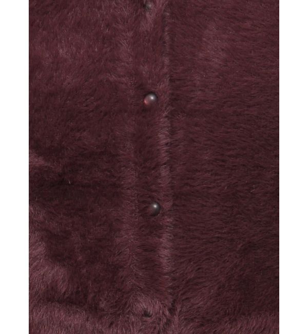 MERCURYDUO「2WAYキーネックミニシャギーコンパクトカーディガン」|カーディガン|