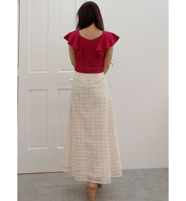 MERCURYDUO「2WAY総針ラッフルコンパクトニット」|ニット・セーター|