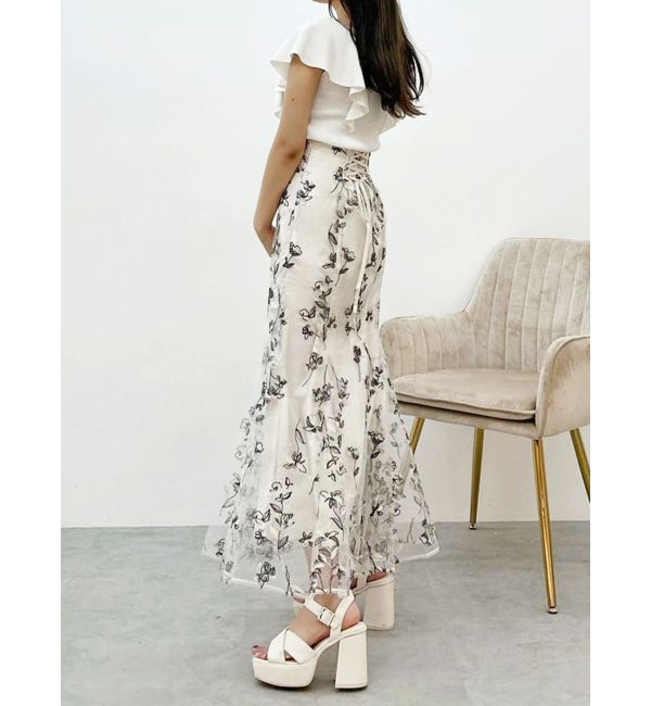 MERCURYDUO「2WAY総針ラッフルコンパクトニット」|ニット・セーター|