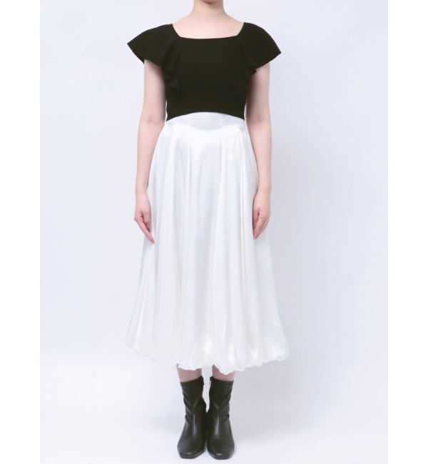 MERCURYDUO「2WAY総針ラッフルコンパクトニット」|ニット・セーター|