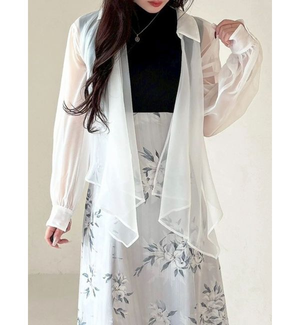 MERCURYDUO「ドレープシアーシャツ」|シャツ・ブラウス|