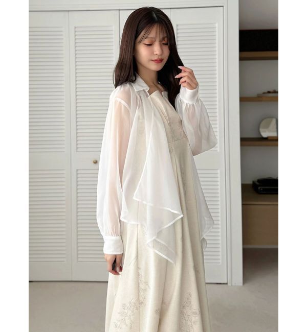 MERCURYDUO「ドレープシアーシャツ」|シャツ・ブラウス|