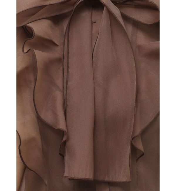 MERCURYDUO「オーガンジー配色メローブラウス」|シャツ・ブラウス|