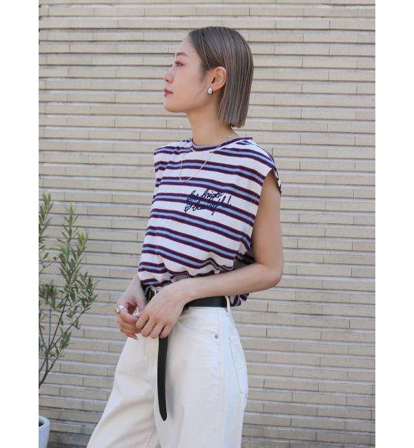 Ungrid「Sobrante by mixta別注 マルチボーダータンクトップ」|Tシャツ・カットソー|