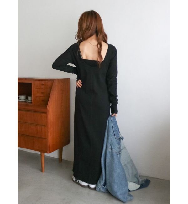 Ungrid「バックオープンテレコカットワンピース」|ワンピース|