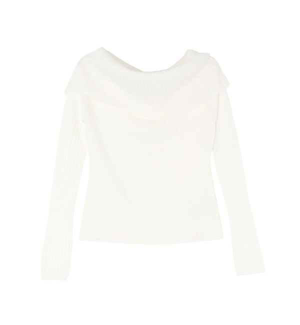 LAGUNAMOON「シアーオフショルニットプルオーバー」|ニット・セーター|