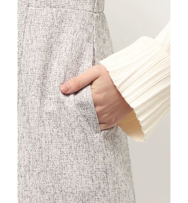 LAGUNAMOON「フラップボタンツィードジャンパースカート」|ジャンパースカート|