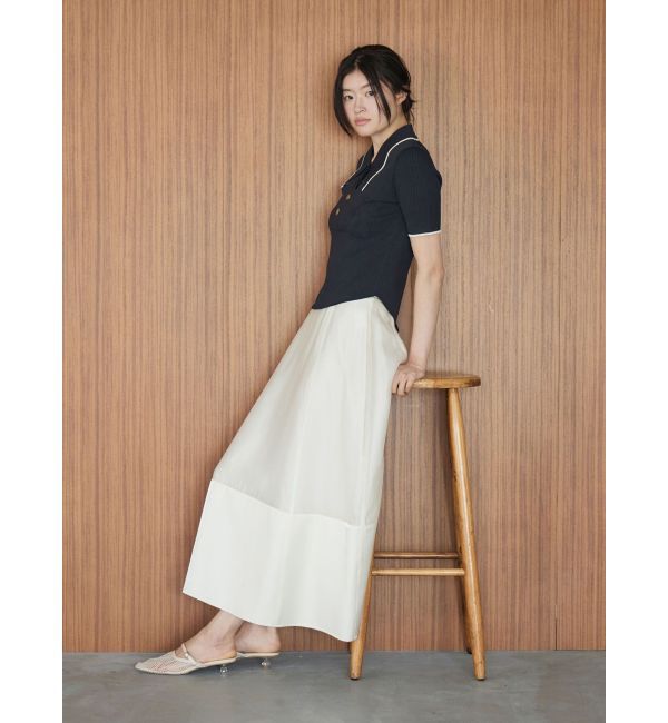 LAGUNAMOON「カラーネックラインニットプルオーバー」|ニット・セーター|