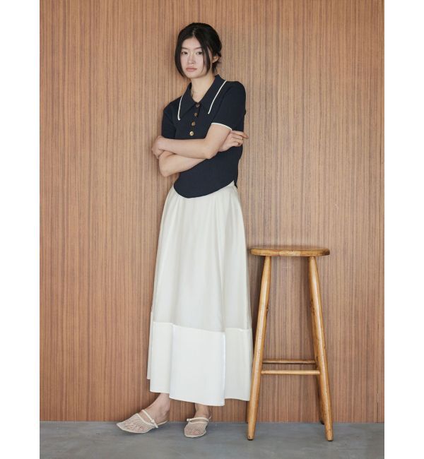 LAGUNAMOON「カラーネックラインニットプルオーバー」|ニット・セーター|