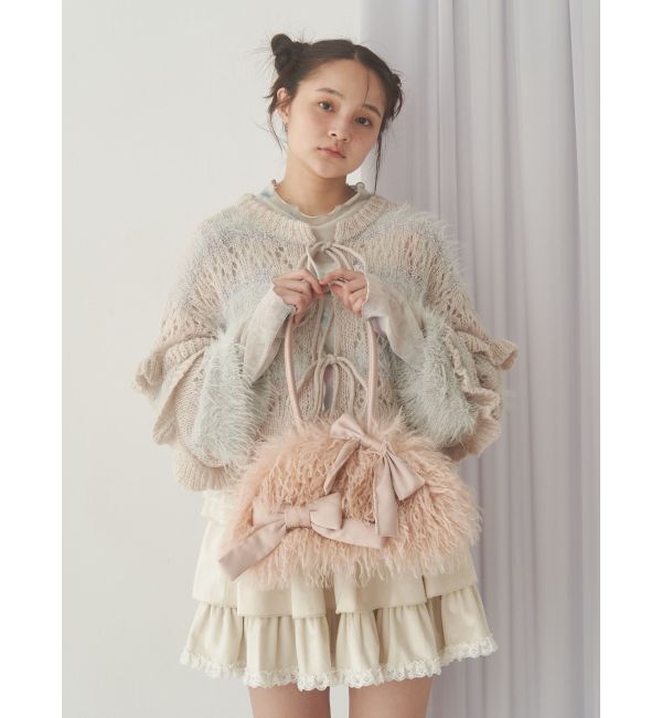 merry jenny「ribbonフェイクファーボストンbag」|ボストンバッグ|