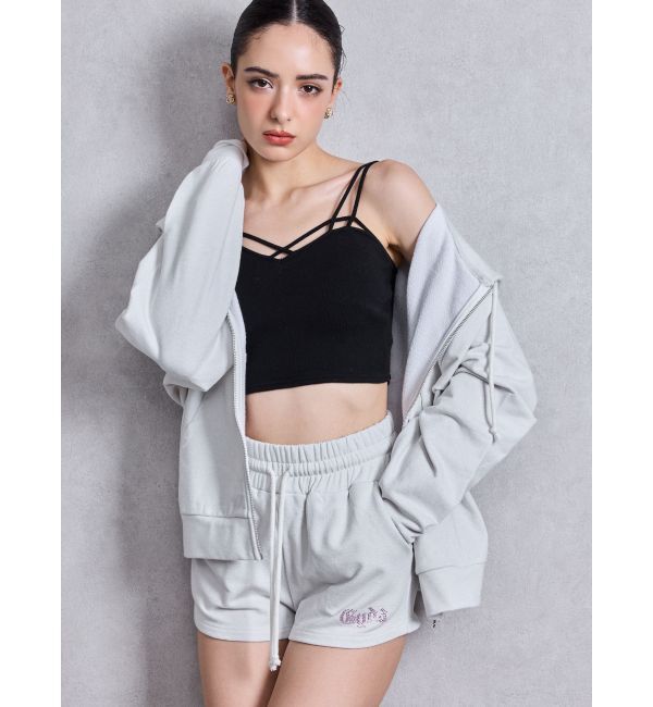 GYDA「NEW BACK GYDAラインストーンラメパーカー」|パーカー|