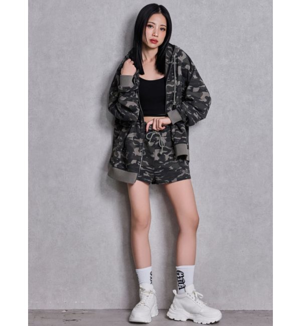 GYDA「NEW BACK GYDAラインストーンラメパーカー」|パーカー|