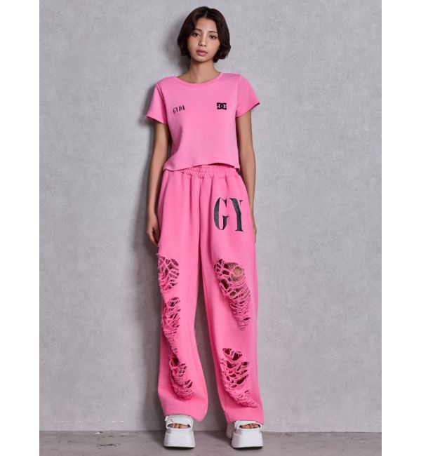 GYDA「GYDA&times;DC ダメージSPARKLE LOGOスウェットパンツ」|その他|