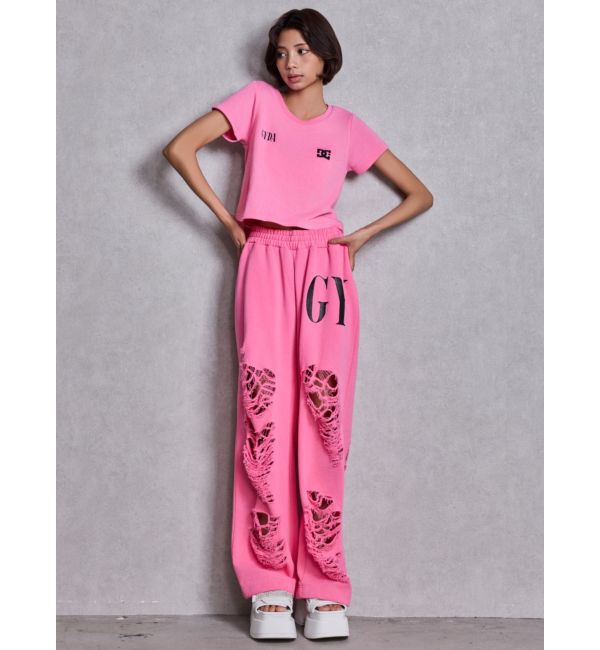 GYDA「GYDA&times;DC ダメージSPARKLE LOGOスウェットパンツ」|その他|