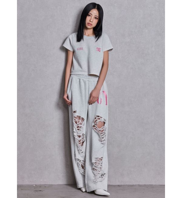 GYDA「GYDA&times;DC ダメージSPARKLE LOGOスウェットパンツ」|その他|