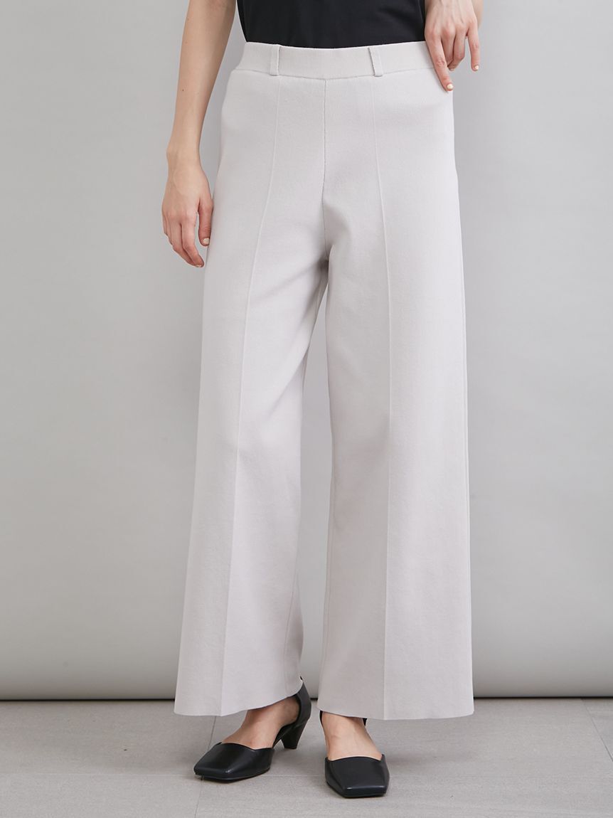 Mila Owen「センタープレス風ニットパンツ」|チノ|IVR