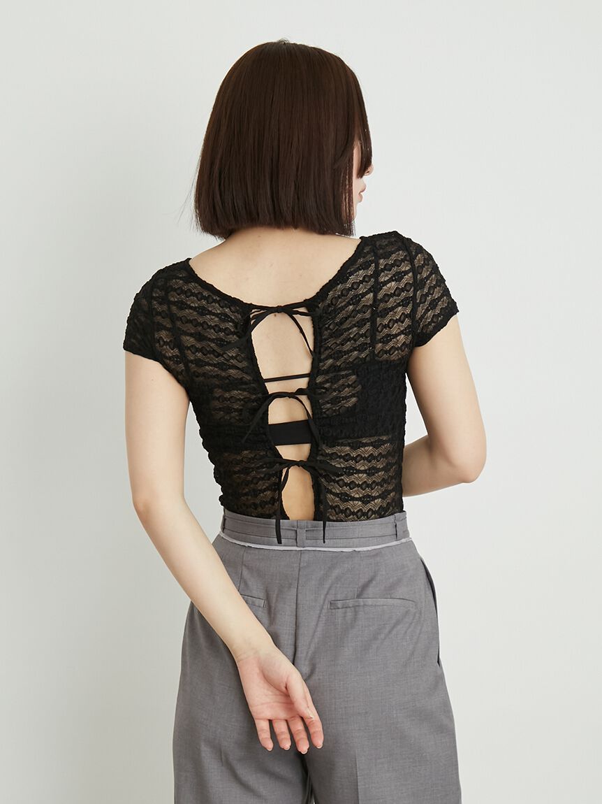 LILY BROWN Lingerie「【LILY BROWN Lingerie】レーシーリボンボディスーツ」|Tシャツ・カットソー|