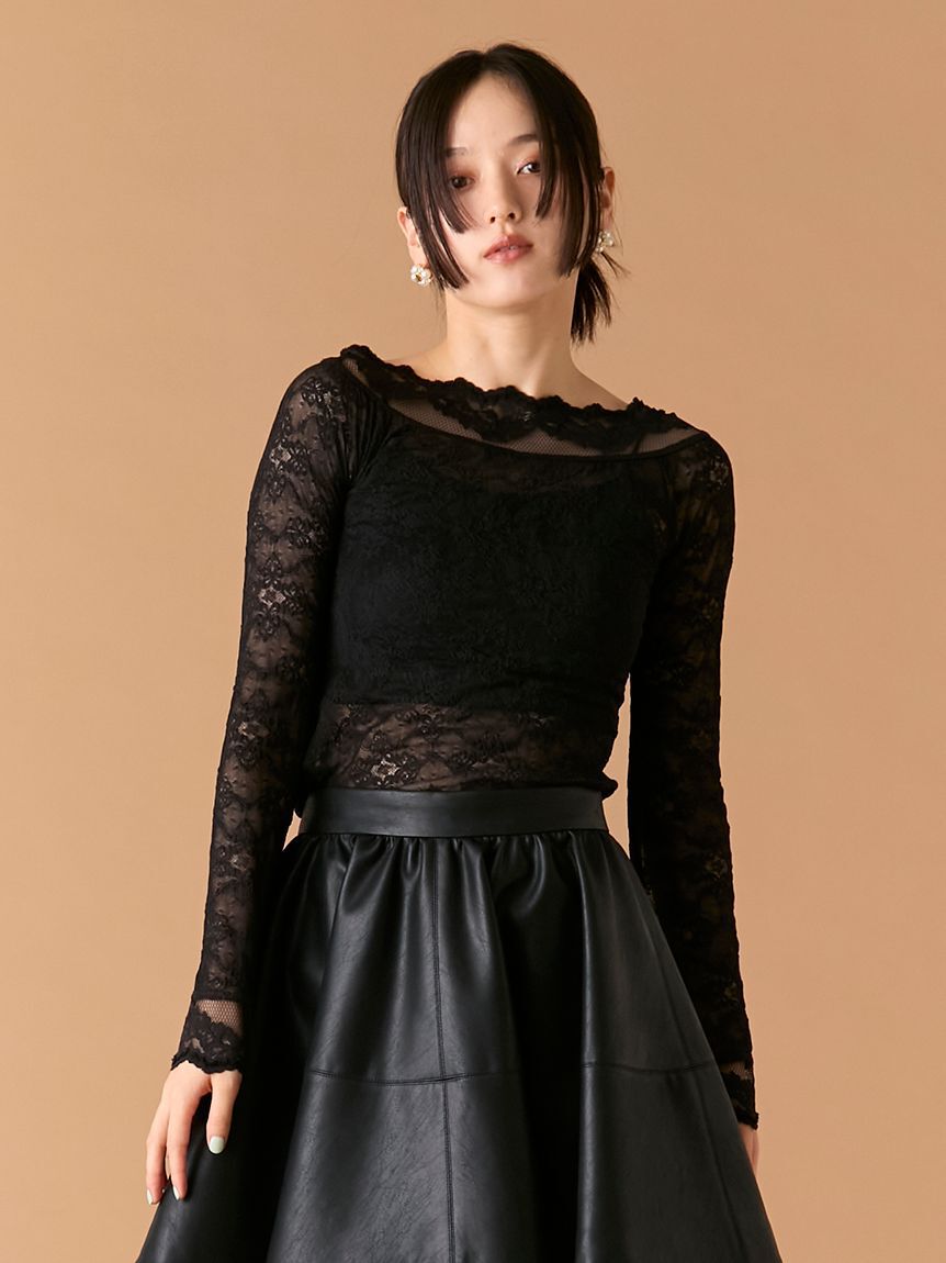 LILY BROWN「レースフーディートップス」|Tシャツ・カットソー|