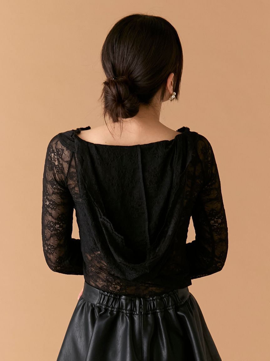 LILY BROWN「レースフーディートップス」|Tシャツ・カットソー|