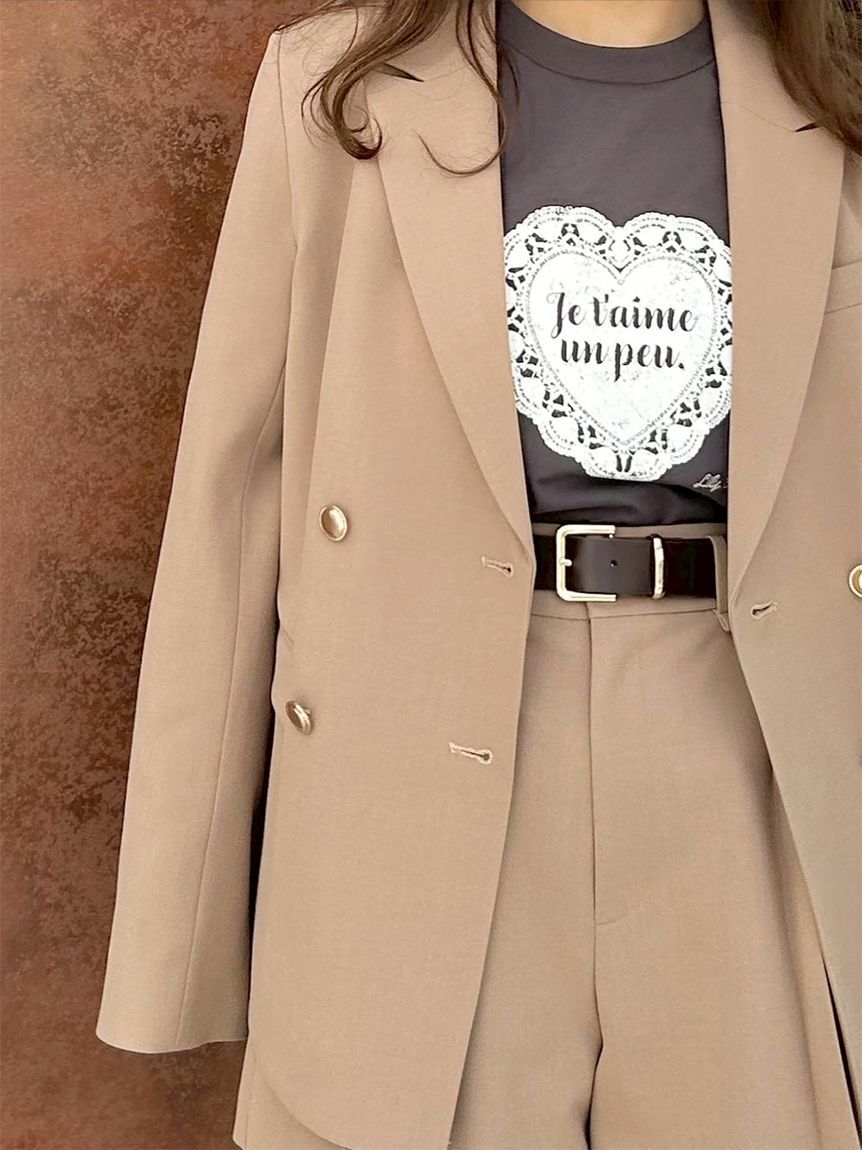 LILY BROWN「ハートモチーフプリントTシャツ」|Tシャツ・カットソー|