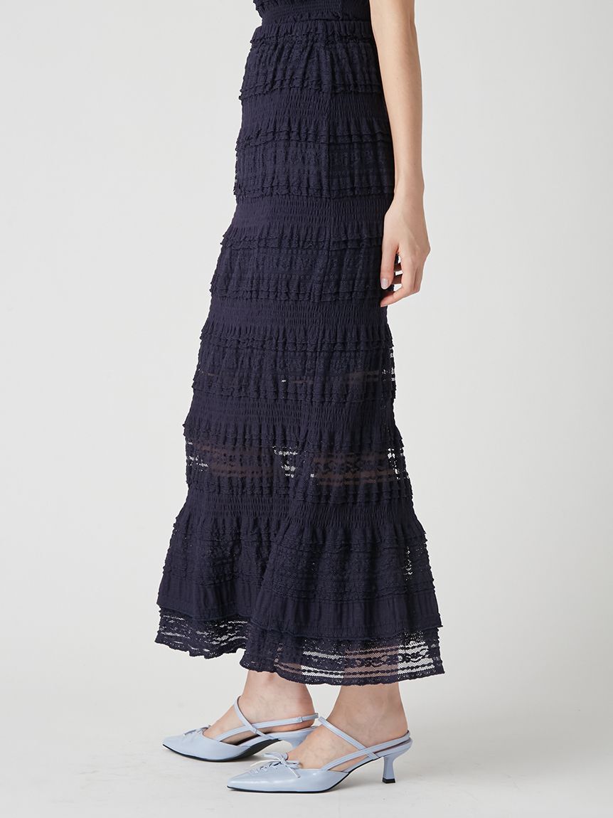 LILY BROWN「シャーリングⅠラインスカート」|スカート|