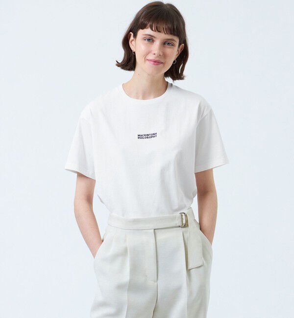 MACKINTOSH PHILOSOPHY「刺しゅうロゴTシャツ」|Tシャツ・カットソー|オフホワイト