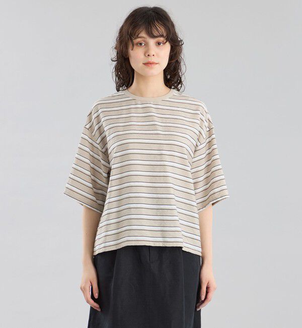 MACKINTOSH PHILOSOPHY「GREY LABEL マルチボーダーブラウス」|シャツ・ブラウス|