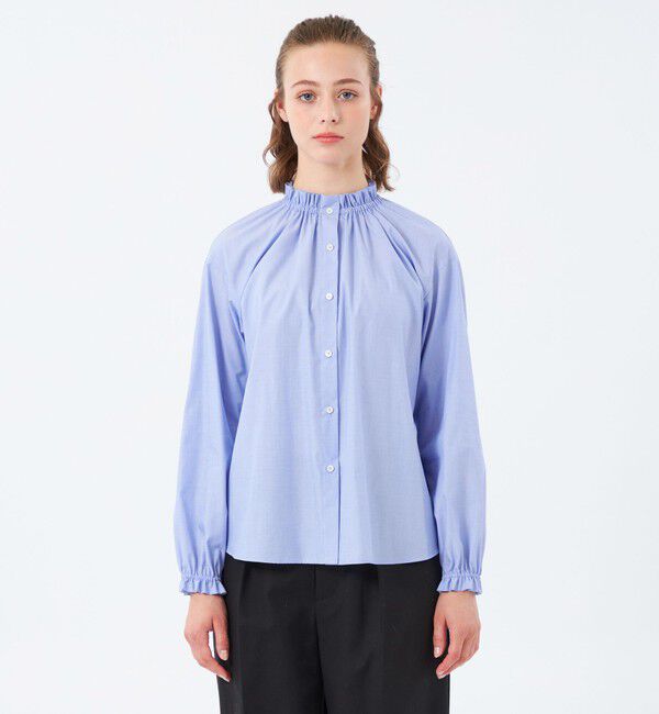 MACKINTOSH PHILOSOPHY「フリルカラーコットンブラウス」|シャツ・ブラウス|