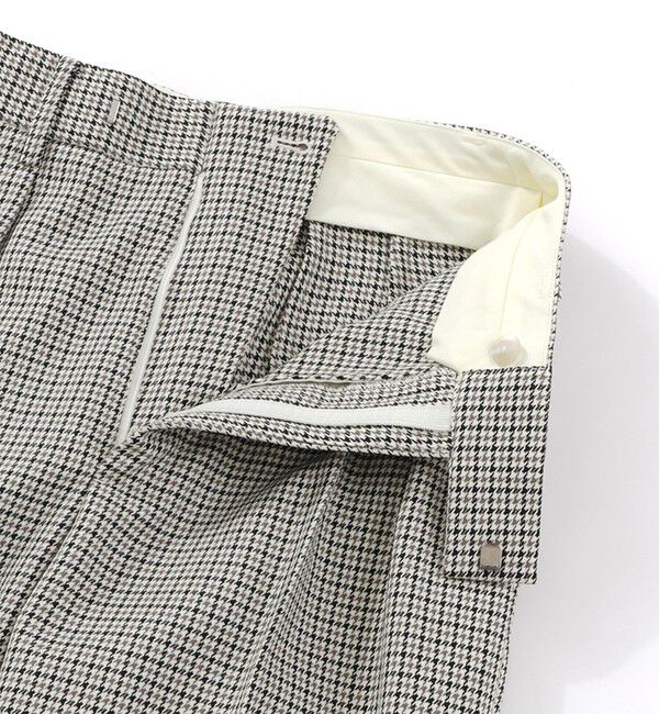  「ガンクラブチェックインタックテーパードパンツ」|スラックス|