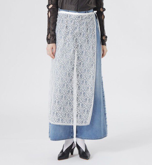  「レースラップスカート」|スカート|ホワイト