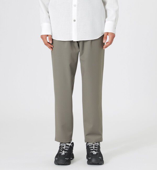  「ウールミックスベルテッドスラックス」|スラックス|グレー