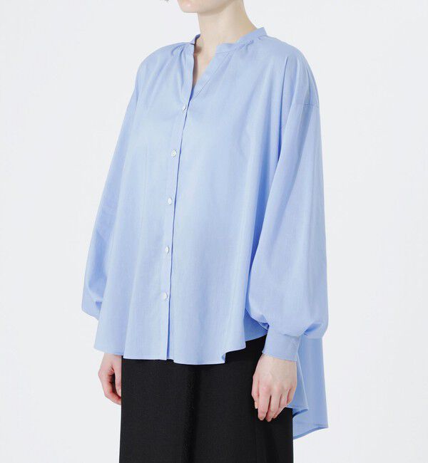  「リネンミックスギャザーブラウス」|シャツ・ブラウス|