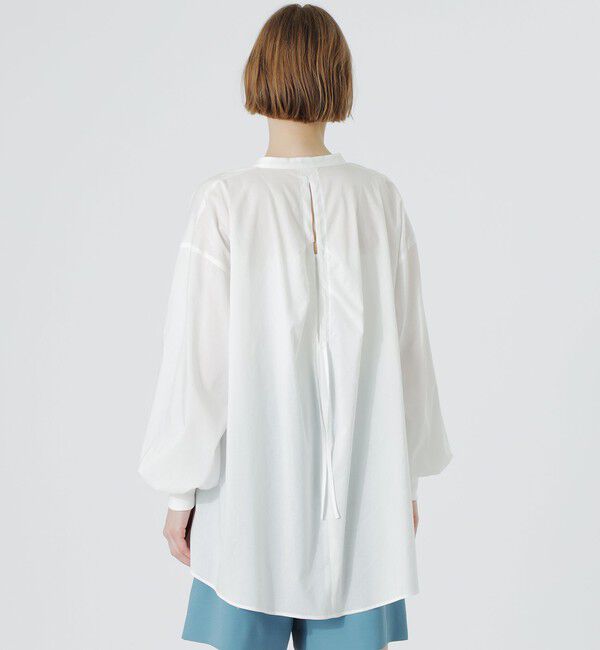  「リネンミックスギャザーブラウス」|シャツ・ブラウス|