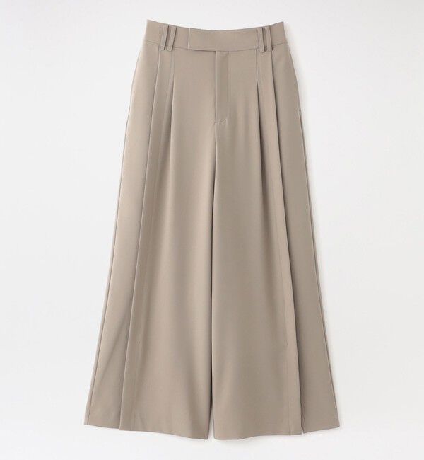  「スリットワイドパンツ」|その他|ベージュ
