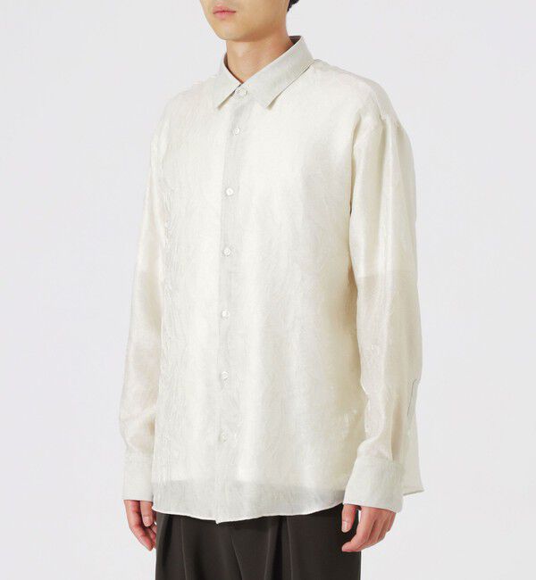  「シアーアブストラクトジャガードシャツ」|シャツ・ブラウス|