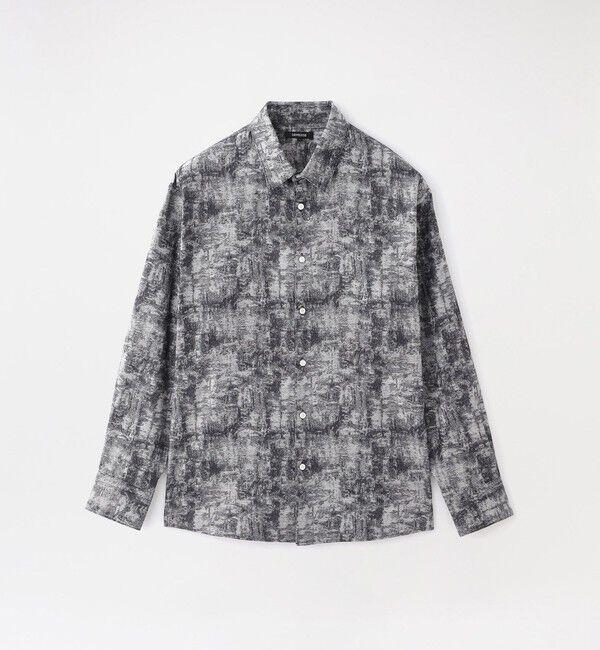  「ニュアンスジャガードシャツ」|シャツ・ブラウス|チャコールグレー