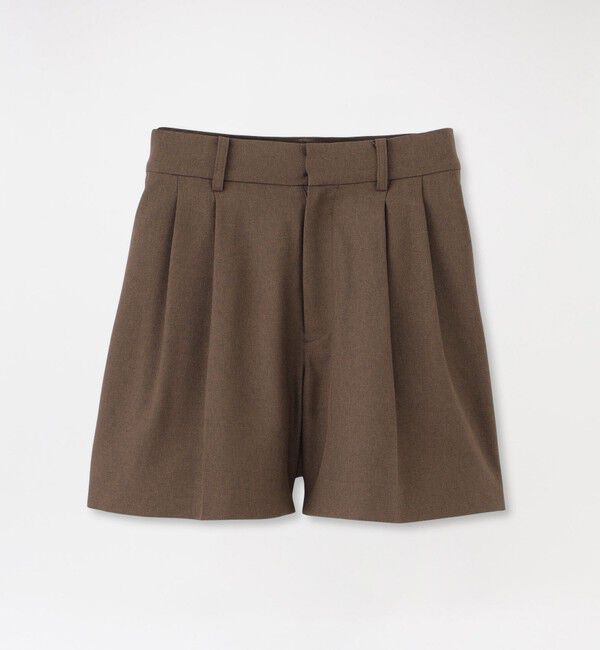  「タックショートパンツ」|その他|ブラウン